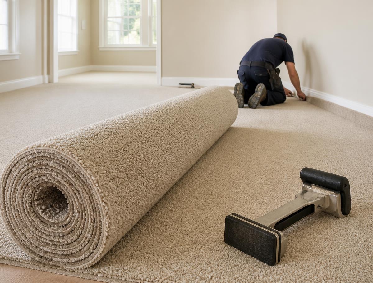 Professional carpet installation by Mint Hill Carpets